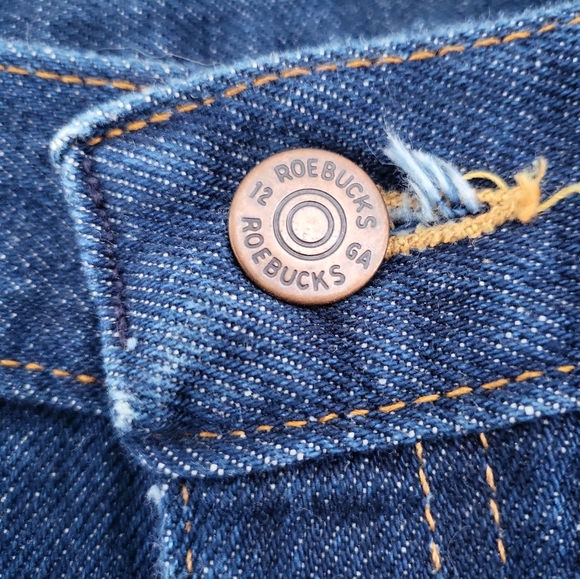 Men's Vintage Genuine Roebucks Sears Dark Wash Straight Leg Mid Rise Jeans 32x30 - Picture 4 of 8